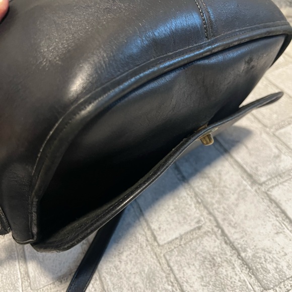 COACH Vintage City Bag Black Leather Crossbody Bag 324 - Picture 12 of 16